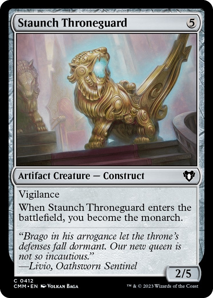 Staunch Throneguard (412) [CMM] - MTG Single