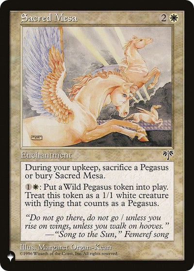 Sacred Mesa [LIST]