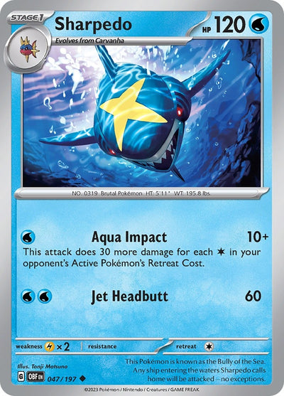 Sharpedo (047/197) (SV03: Obsidian Flames)