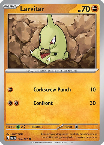 Larvitar (105/197) (OBF)