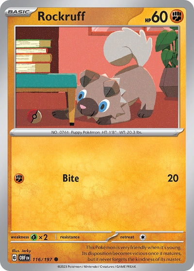 Rockruff (116/197) (SV03: Obsidian Flames)