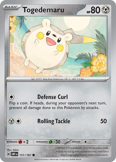 Togedemaru (151/197) (SV03: Obsidian Flames)