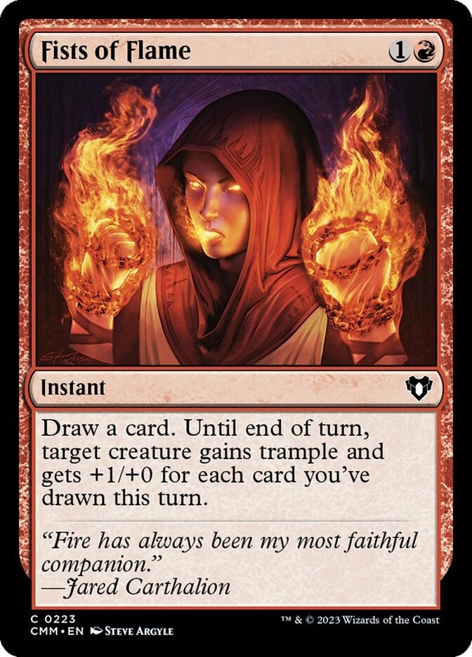 Fists of Flame (223) [CMM] - MTG Single