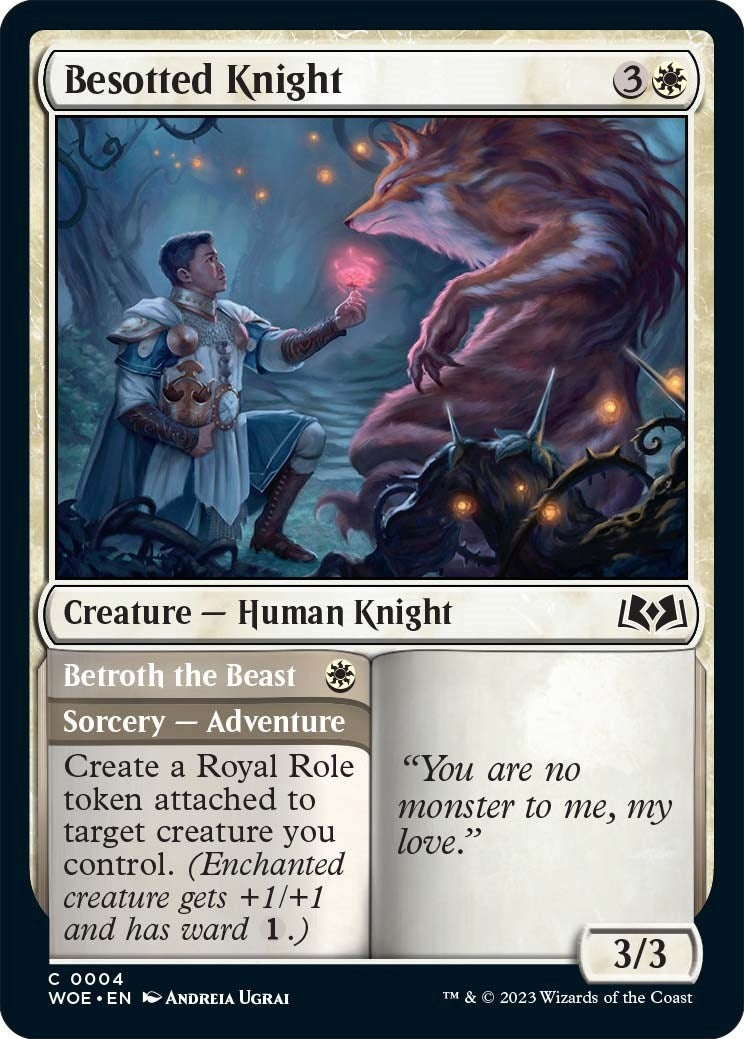Besotted Knight (4) [WOE] - MTG Single