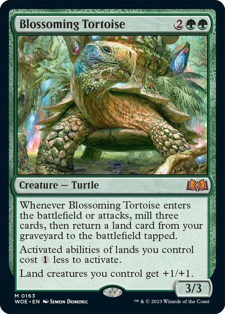 Blossoming Tortoise (163) [WOE] - MTG Single
