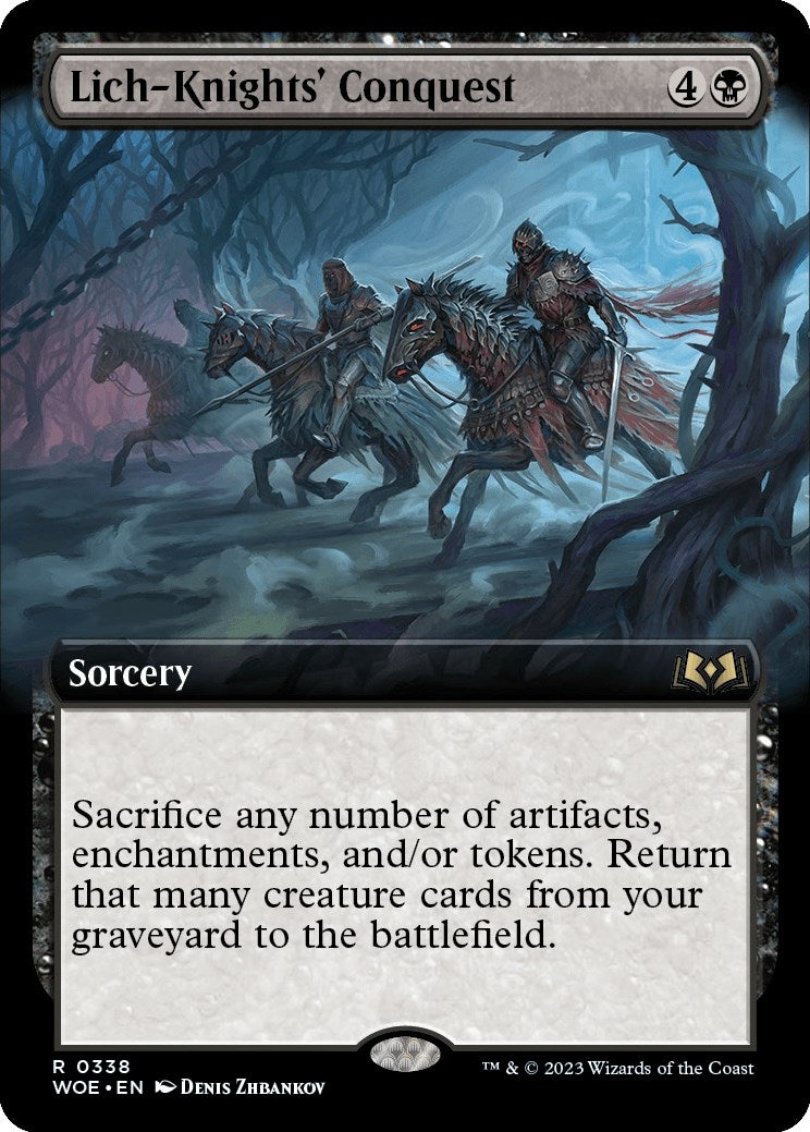 Lich-Knights’ Conquest (Extended Art) (338) [WOE] - MTG Single