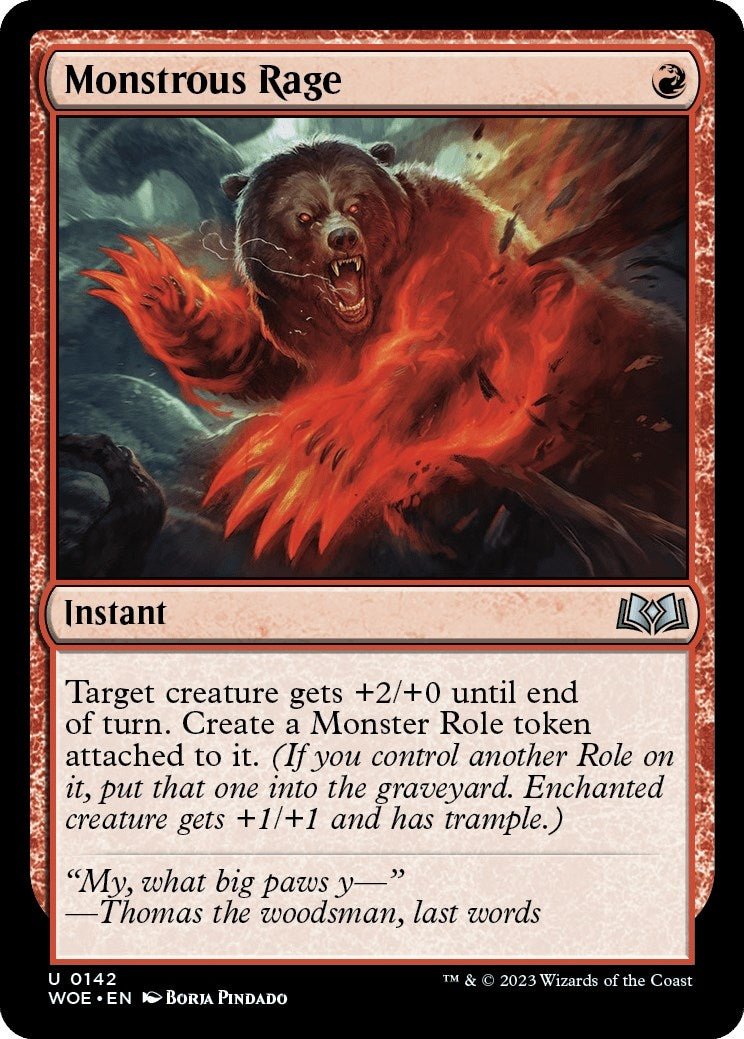 Monstrous Rage (142) [WOE] - MTG Single