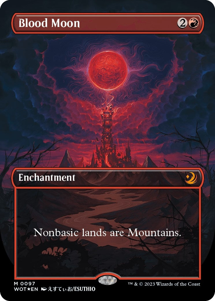 Blood Moon (Anime Borderless) (Confetti Foil) (97) [WOT] - MTG Single