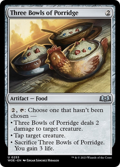 Three Bowls of Porridge (253) [WOE]