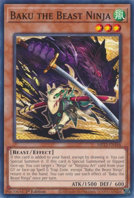 Baku the Beast Ninja (23168) (MP23) - YuGiOh Single