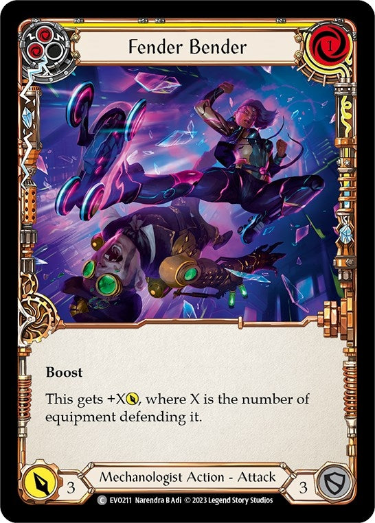 Fender Bender (Yellow) (211) [EVO] - Flesh and Blood TCG Single