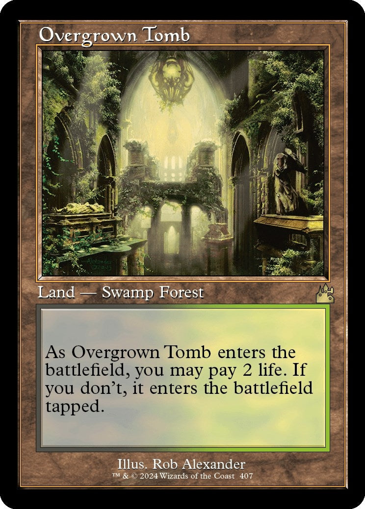 Overgrown Tomb (Retro Frame) (407) [RVR] - MTG Single