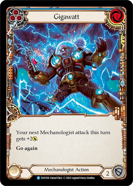 Gigawatt (Blue) (158) [EVO] - Flesh and Blood TCG Single