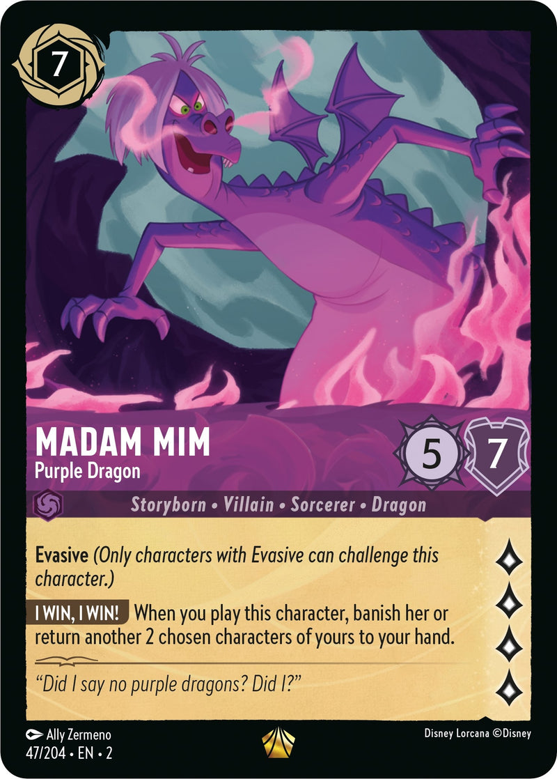 Madam Mim - Purple Dragon (47) (2) - Disney Lorcana Single