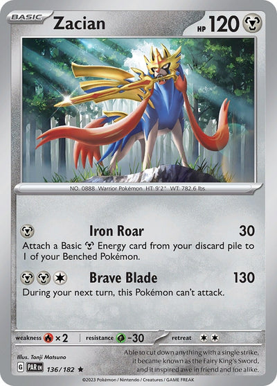 Zacian (136/182) (SV04: Paradox Rift)