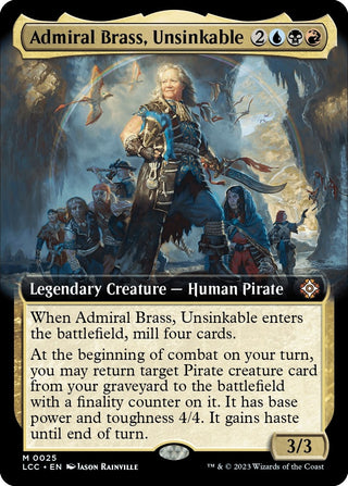 Admiral Brass Unsinkable (Extended Art) (25) [LCC] - MTG Single