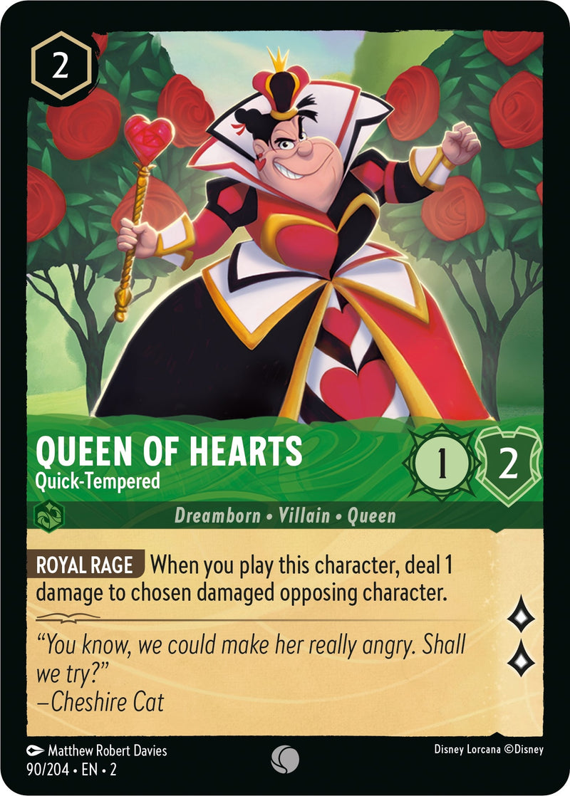Queen of Hearts - Quick-Tempered (90) (2) - Disney Lorcana Single