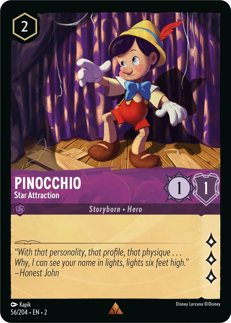 Pinocchio - Star Attraction (56) (2) - Disney Lorcana Single