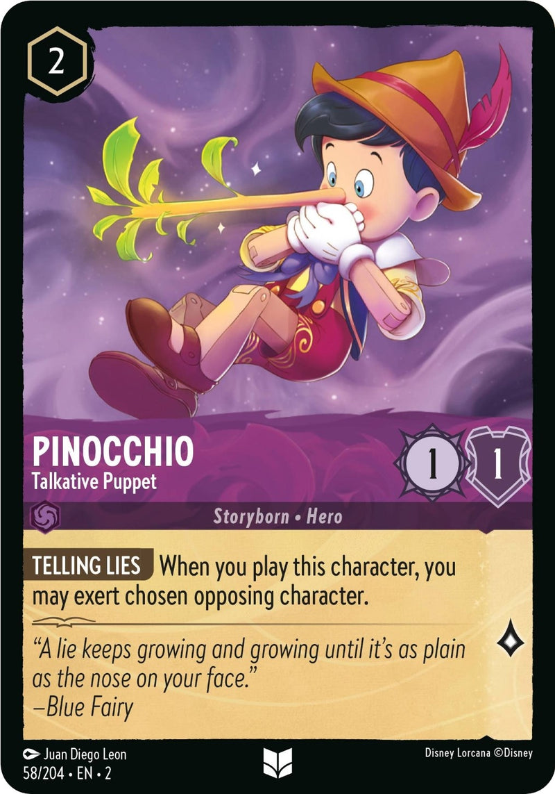 Pinocchio - Talkative Puppet (58) (2) - Disney Lorcana Single