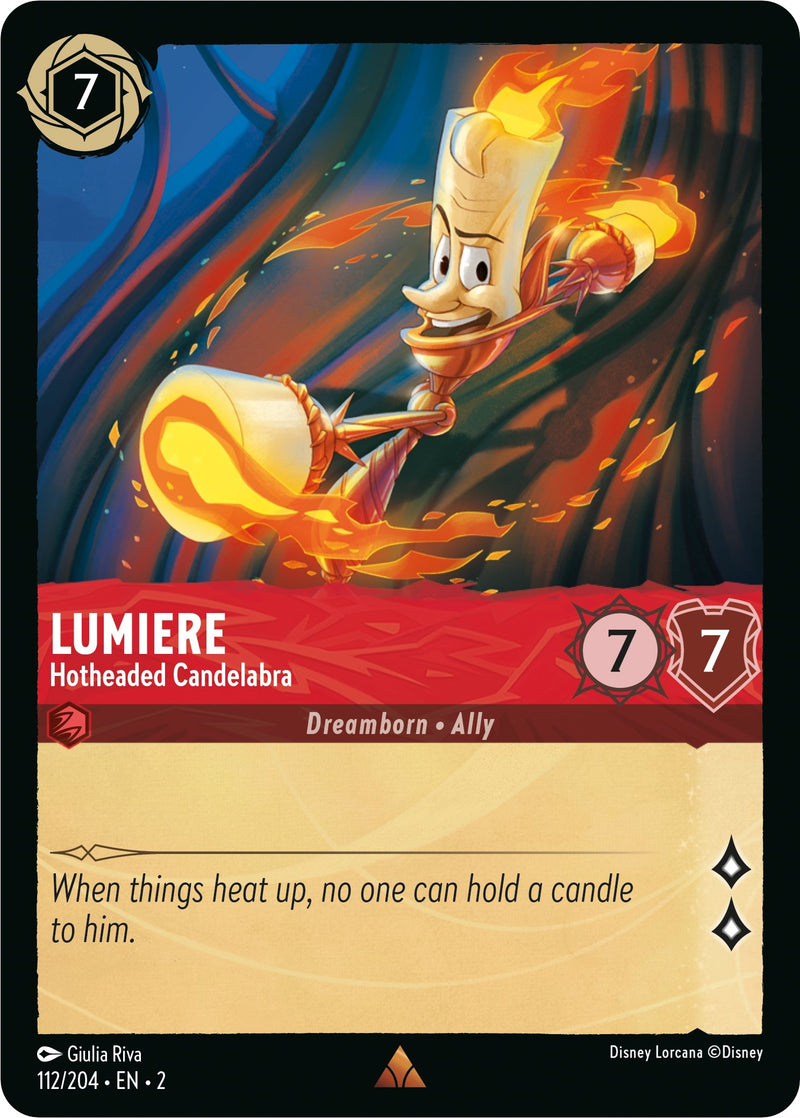 Lumiere - Hotheaded Candelabra (112) (2) - Disney Lorcana Single