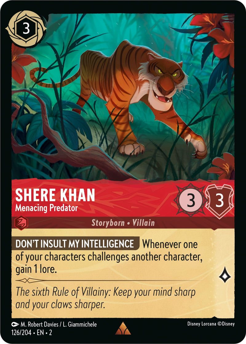 Shere Khan - Menacing Predator (126) (2) - Disney Lorcana Single