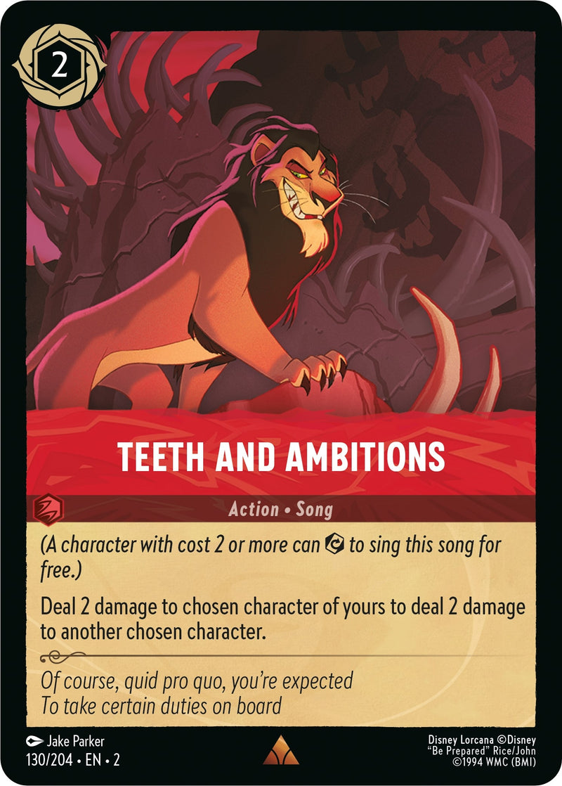 Teeth and Ambitions (130) (2) - Disney Lorcana Single