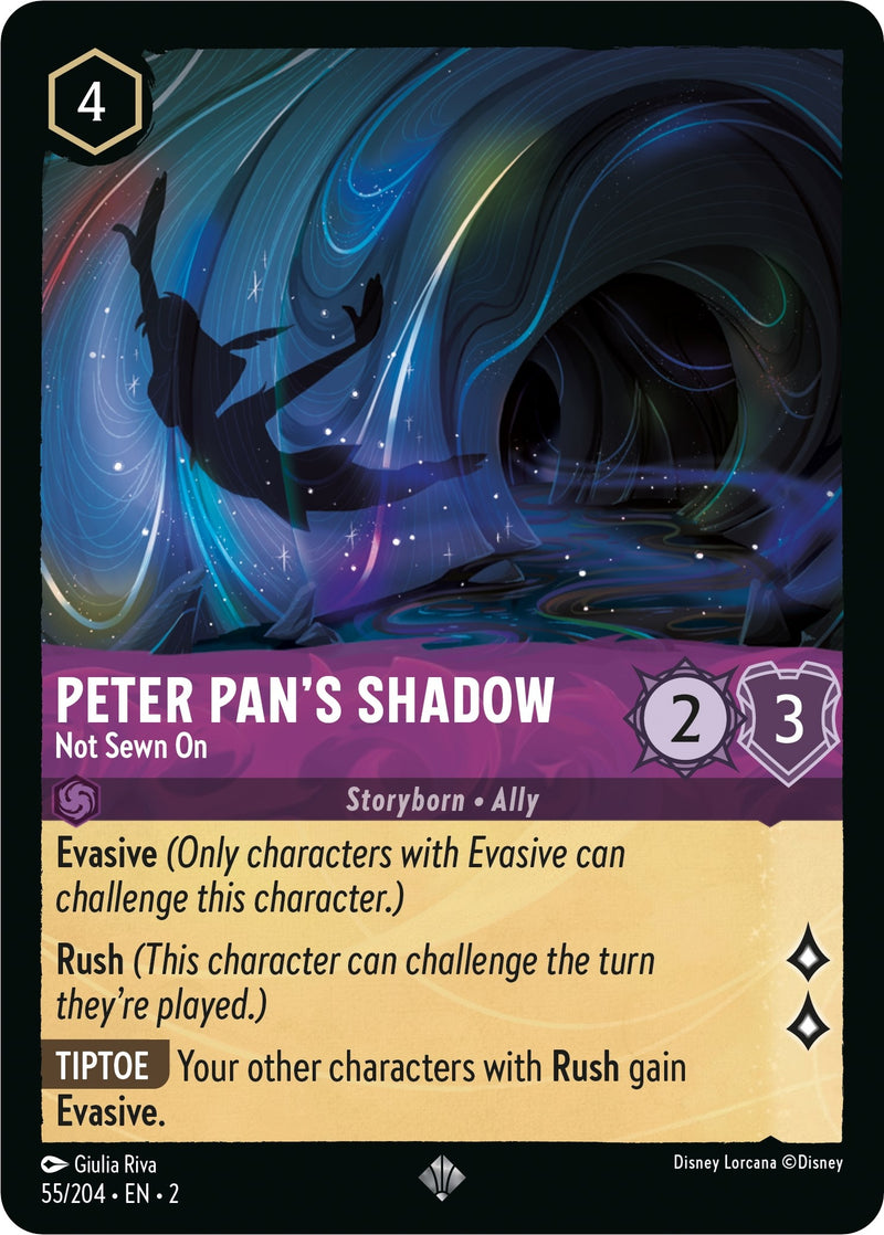Peter Pan’s Shadow - Not Sewn On (55) (2) - Disney Lorcana Single