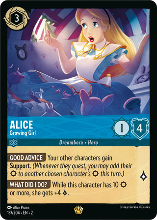 Image for Alice - Growing Girl (137/204) [Rise of the Floodborn] - Disney Lorcana