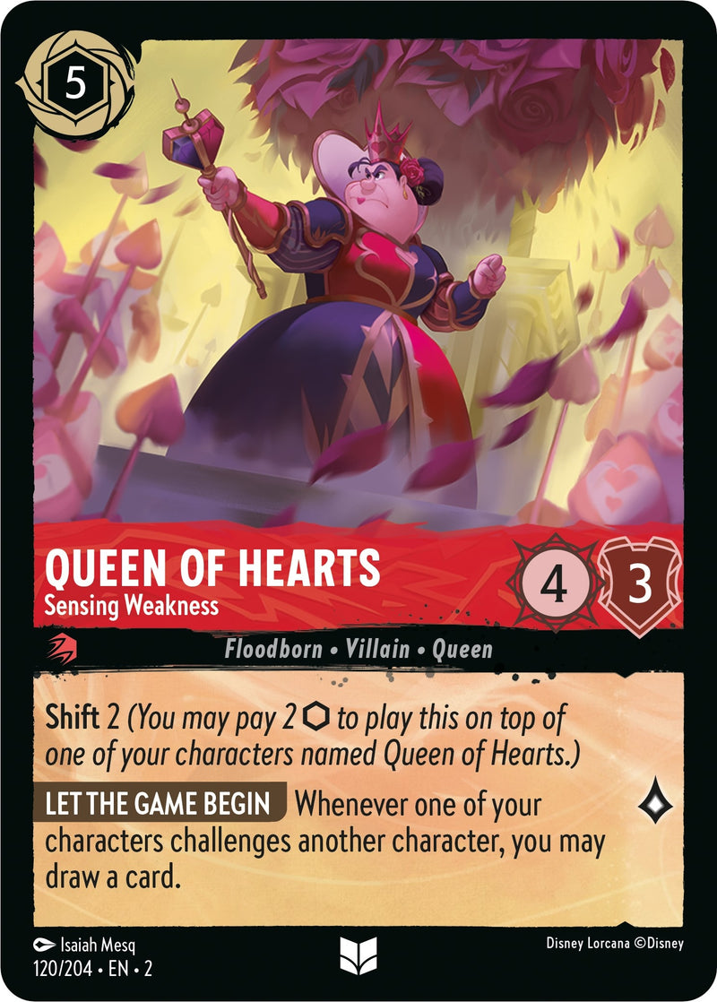 Queen of Hearts - Sensing Weakness (120) (2) - Disney Lorcana Single