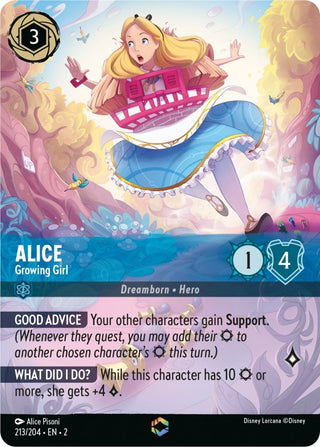 Alice - Growing Girl (Enchanted) (213) (2) - Disney Lorcana Single