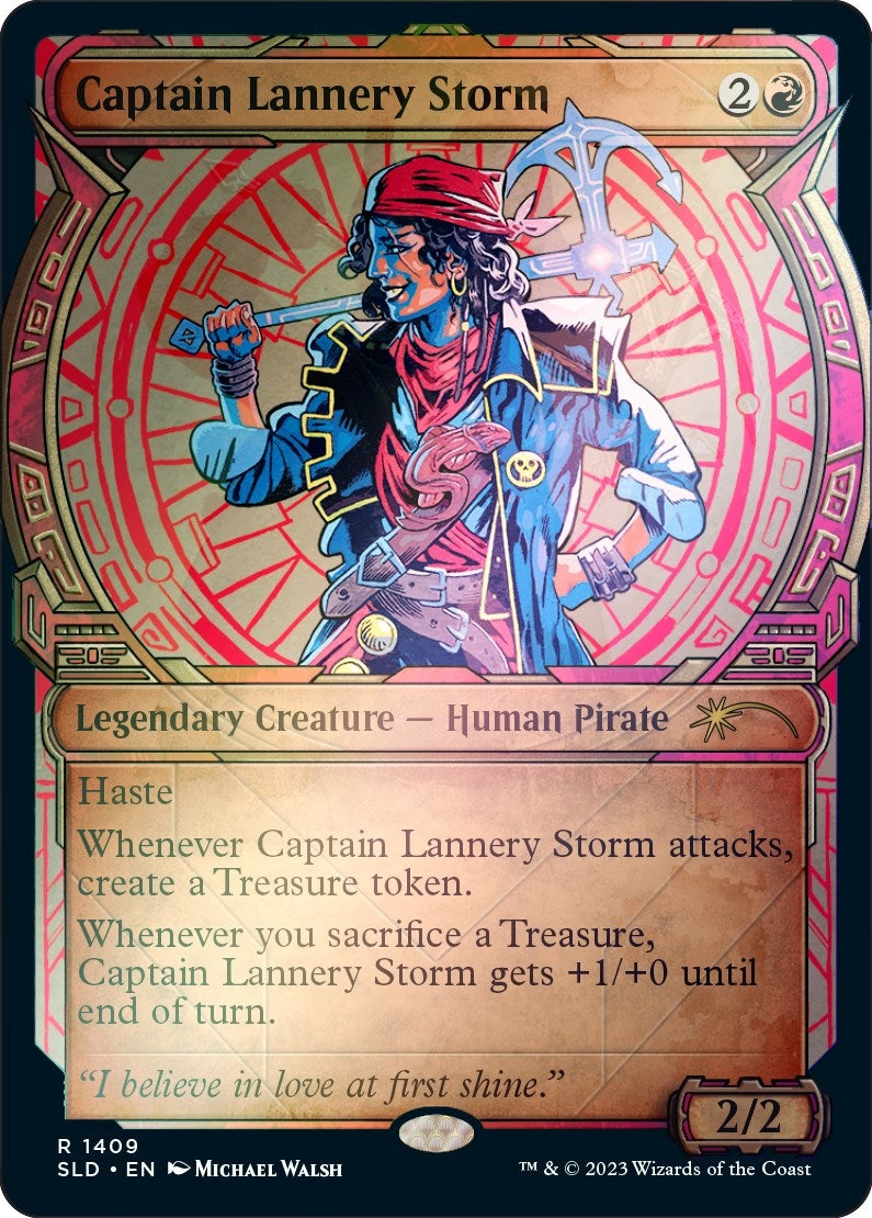 Captain Lannery Storm (Rainbow Foil) (1409) [SLD] - MTG Single