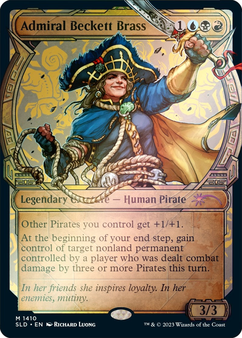 Admiral Beckett Brass (Rainbow Foil) (1410) [SLD] - MTG Single
