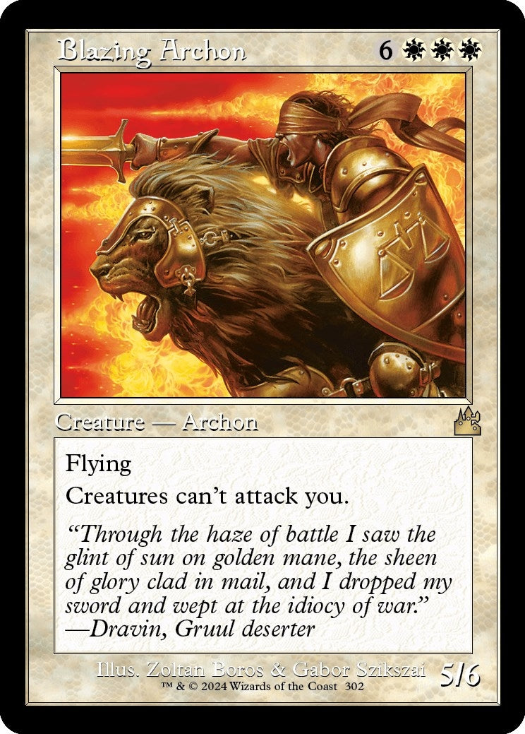Blazing Archon (Retro Frame) (302) [RVR] - MTG Single