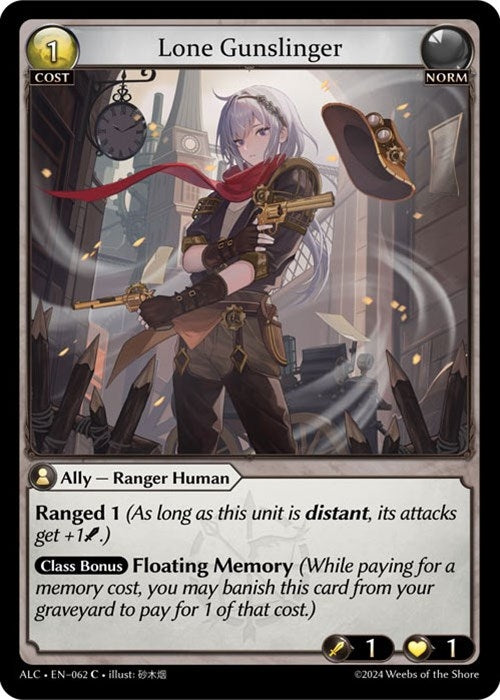 Image for Lone Gunslinger (062) (Alchemical Revolution) - Grand Archive TCG