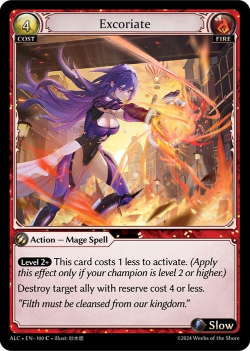 Image for Excoriate (100) (Alchemical Revolution) - Grand Archive TCG