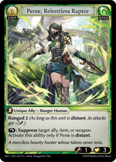 Perse, Relentless Raptor (163) (Alchemical Revolution)