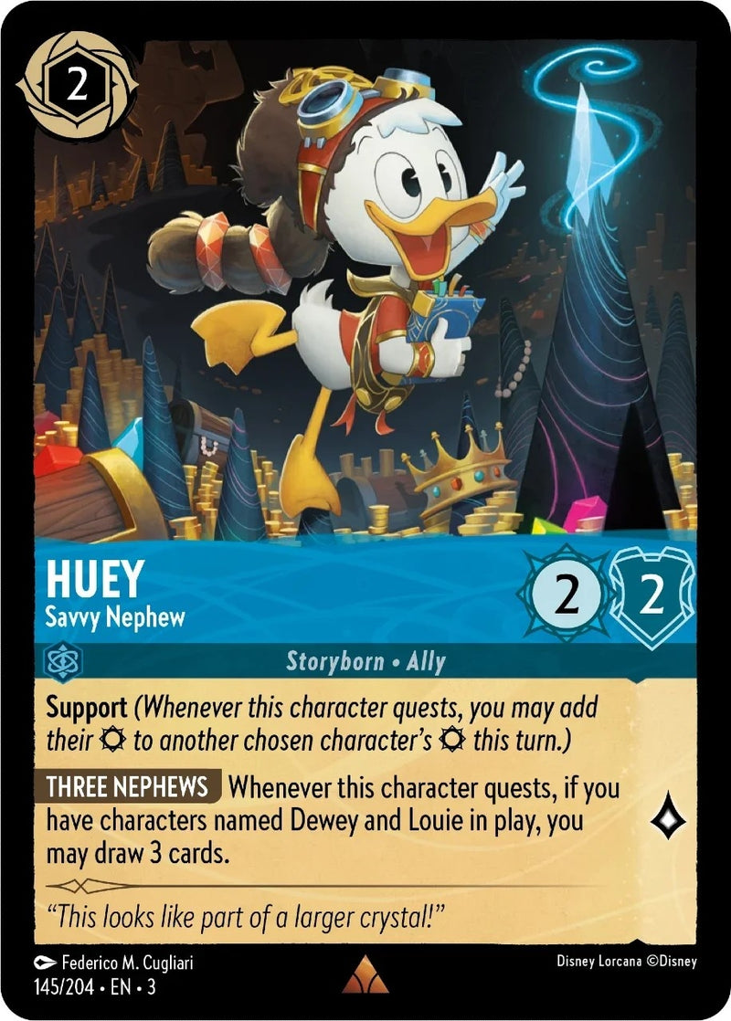 Huey - Savvy Nephew (145) (3) - Disney Lorcana Single