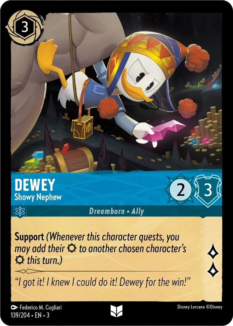 Dewey - Showy Nephew (139) (3) - Disney Lorcana Single