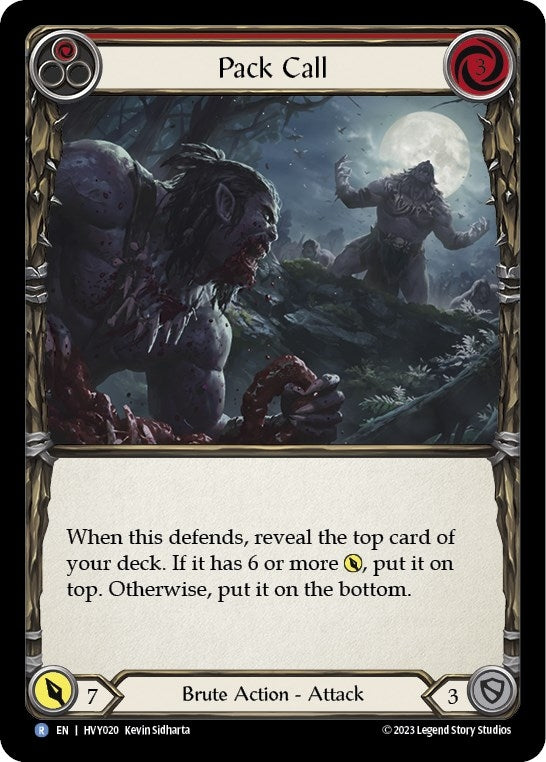 Pack Call (Red) (20) [HVY] - Flesh and Blood TCG Single