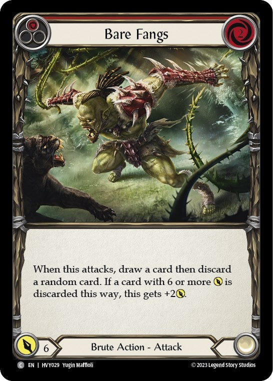 Bare Fangs (Red) (29) [HVY] - Flesh and Blood TCG Single
