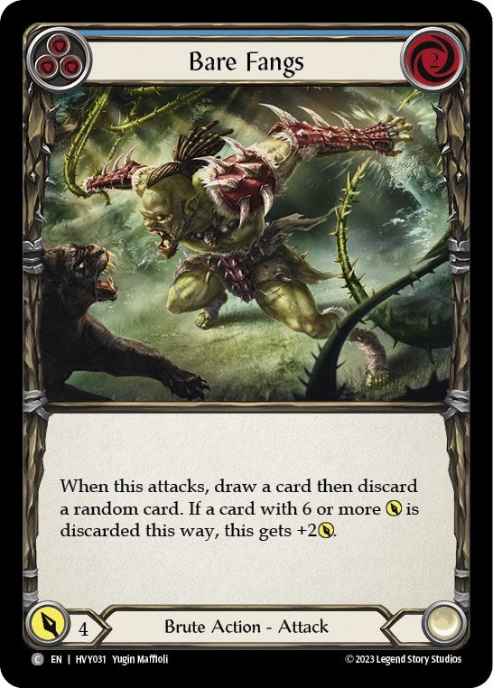 Bare Fangs (Blue) (31) [HVY] - Flesh and Blood TCG Single