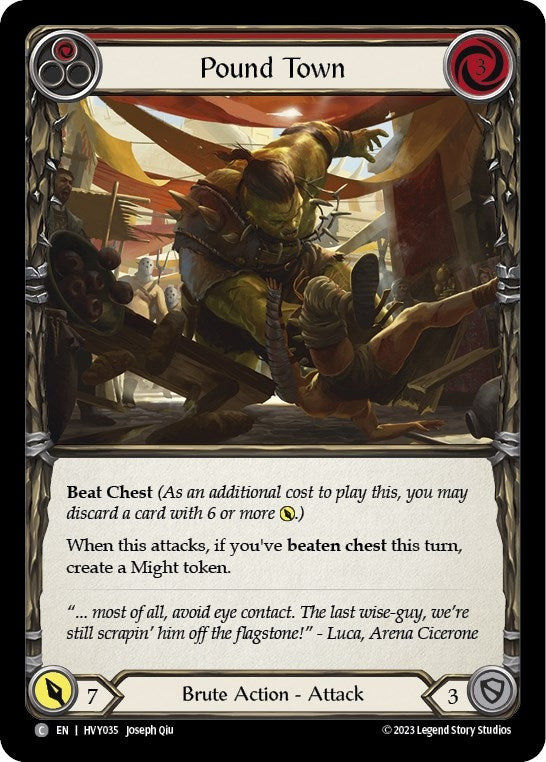 Pound Town (Red) (35) [HVY] - Flesh and Blood TCG Single