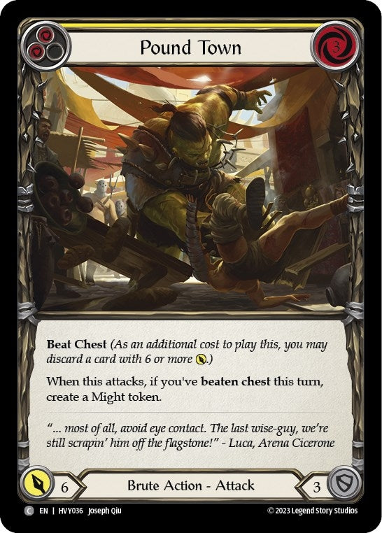 Pound Town (Yellow) (36) [HVY] - Flesh and Blood TCG Single