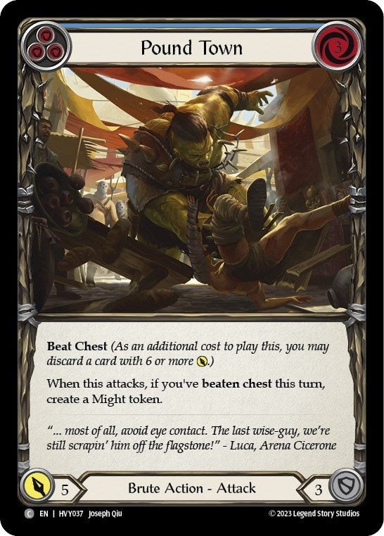 Pound Town (Blue) (37) [HVY] - Flesh and Blood TCG Single