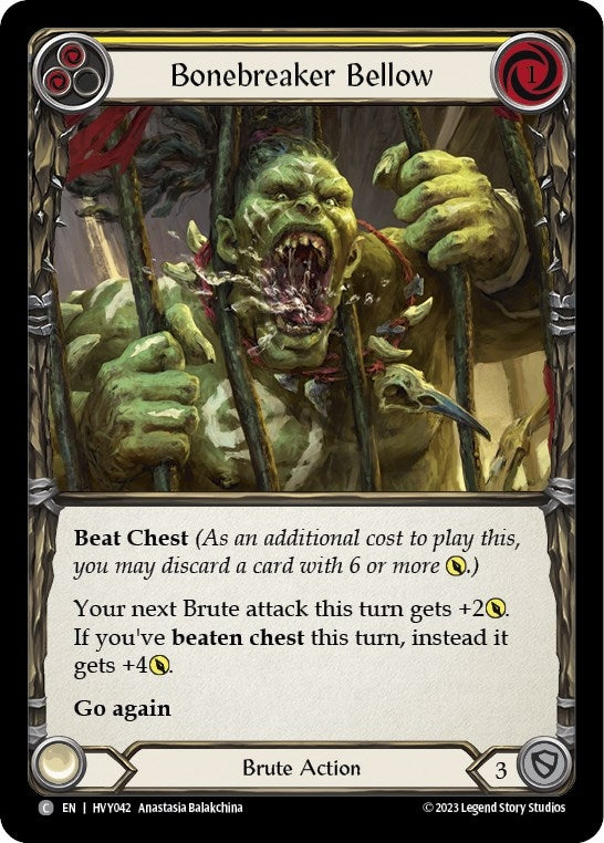 Bonebreaker Bellow (Yellow) (42) [HVY] - Flesh and Blood TCG Single