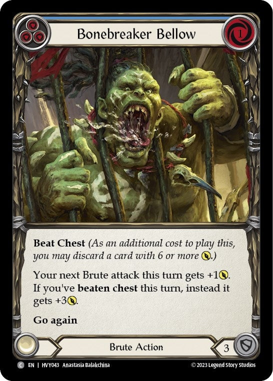 Bonebreaker Bellow (Blue) (43) [HVY] - Flesh and Blood TCG Single