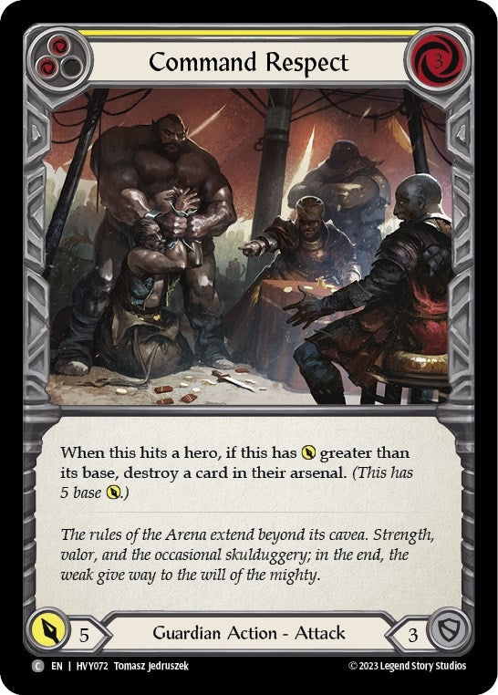 Command Respect (Yellow) (72) [HVY] - Flesh and Blood TCG Single