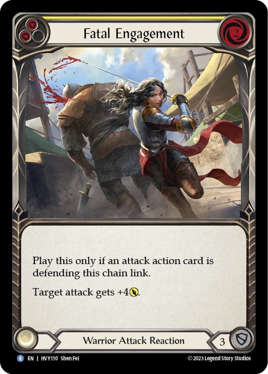 Fatal Engagement (Yellow) (110) [HVY] - Flesh and Blood TCG Single