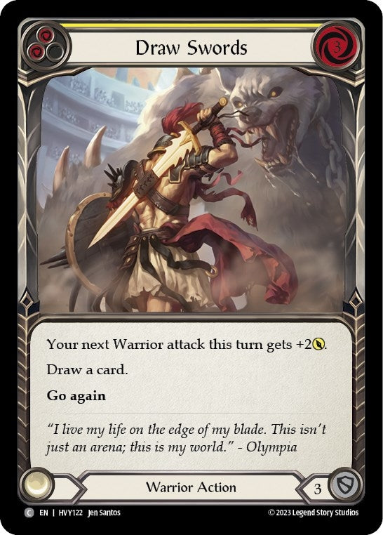 Draw Swords (Yellow) (122) [HVY] - Flesh and Blood TCG Single