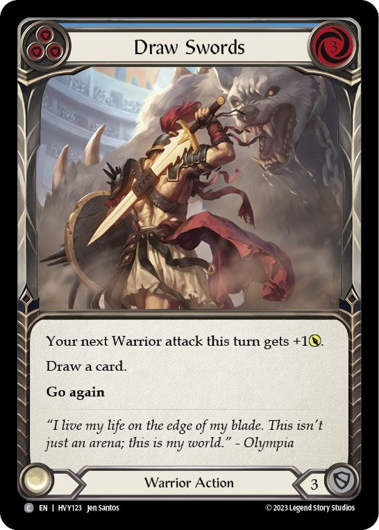 Draw Swords (Blue) (123) [HVY] - Flesh and Blood TCG Single